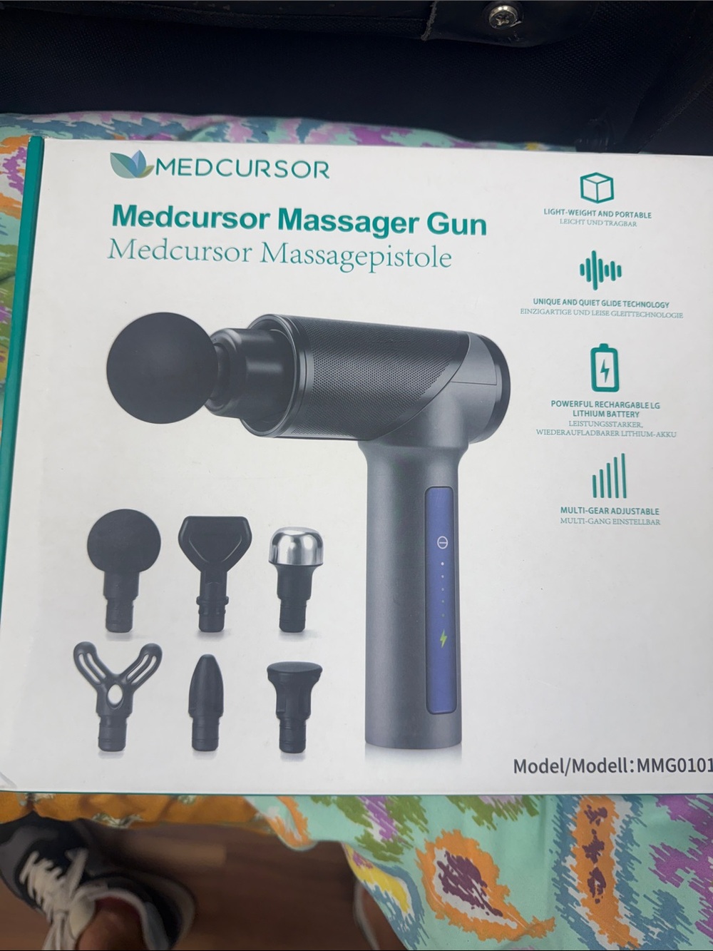 Massager Gun – Black Percussion Massage Device